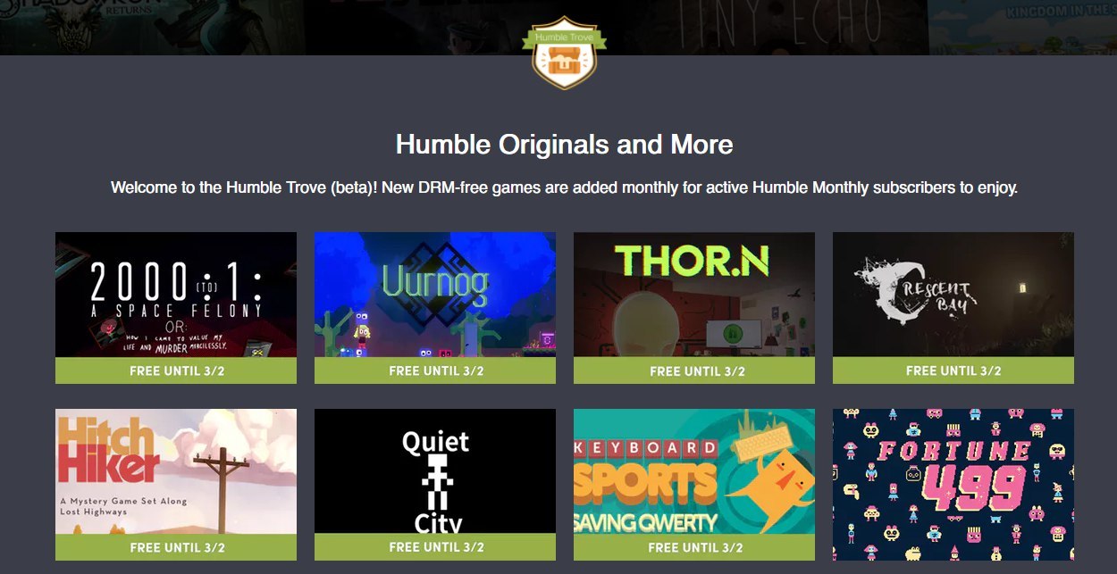 Humble Bundle is giving away some DRM free indie games for free