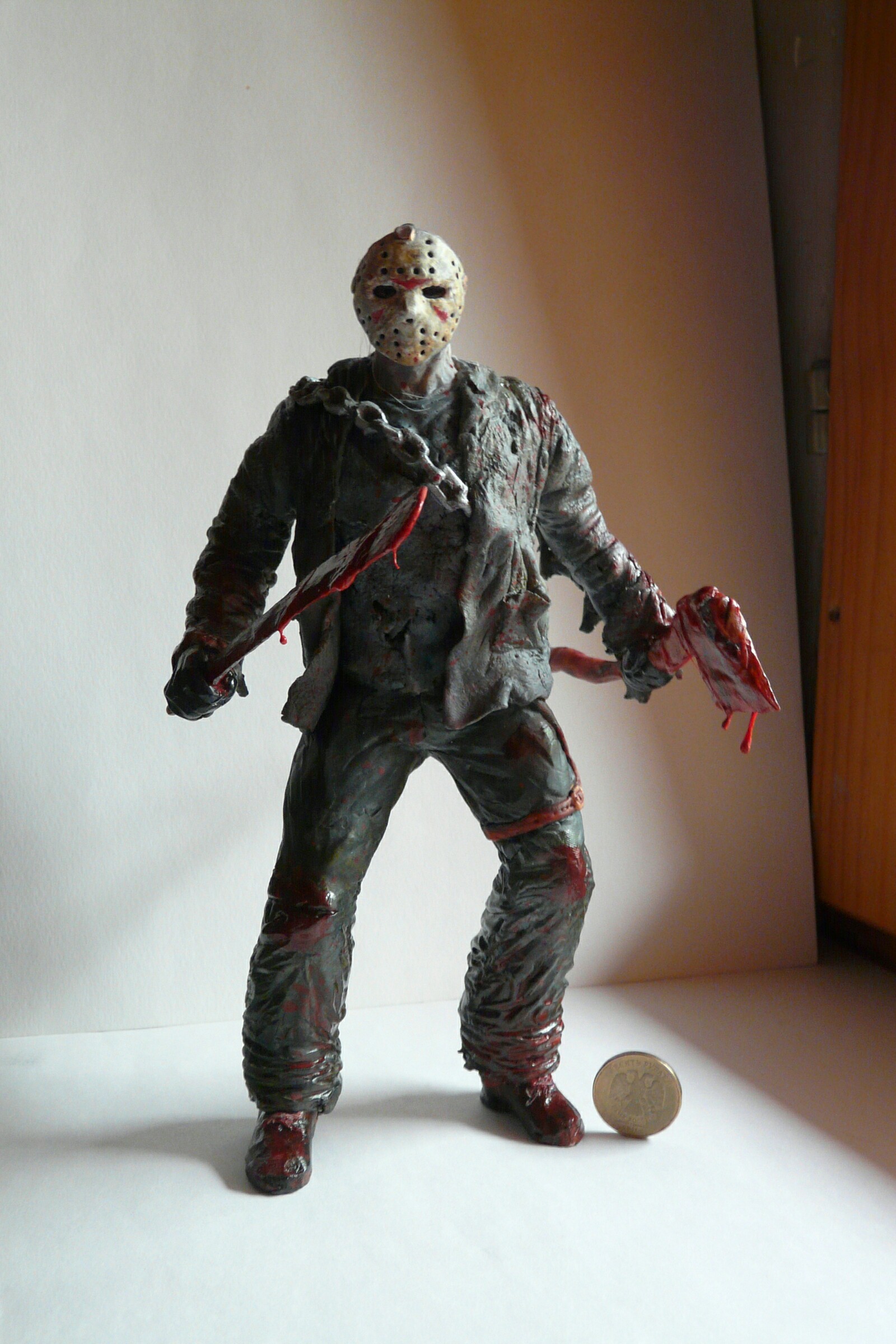 Jason Voorhees (Friday the 13th) from Clay - My, Jason Voorhees, Plasticine, Лепка, Creation, Longpost