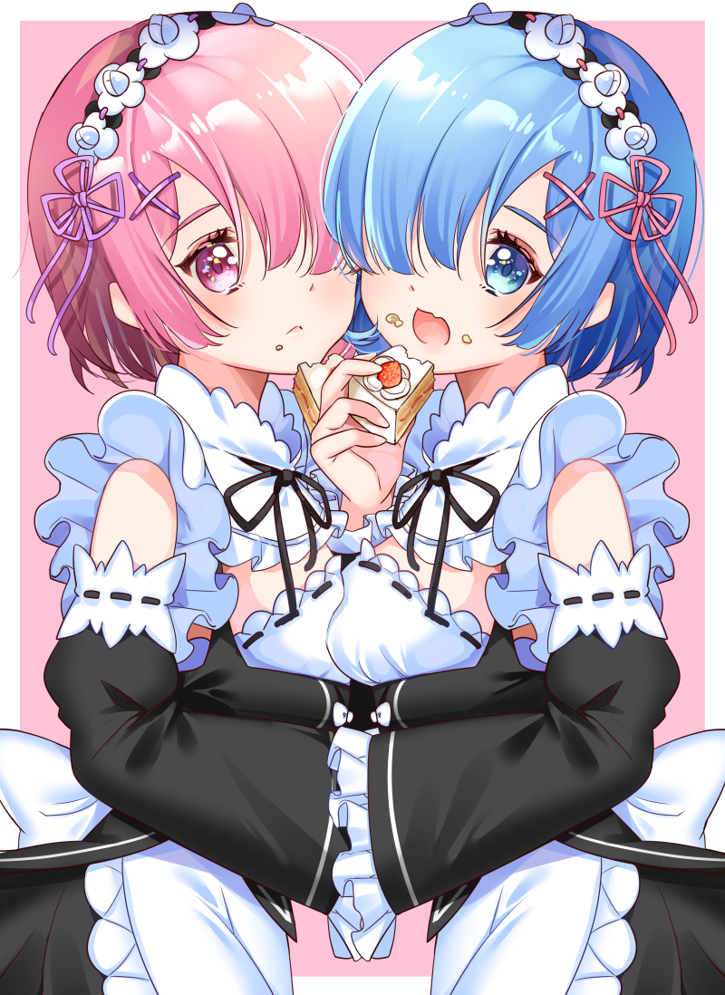 Rem and Ram [re: zero] - Rem, Ram, Waifu, Anime, Anime art, Re: Zero Kara, Pixiv, Rem (Re: Zero Kara), Ram (Re: Zero Kara)