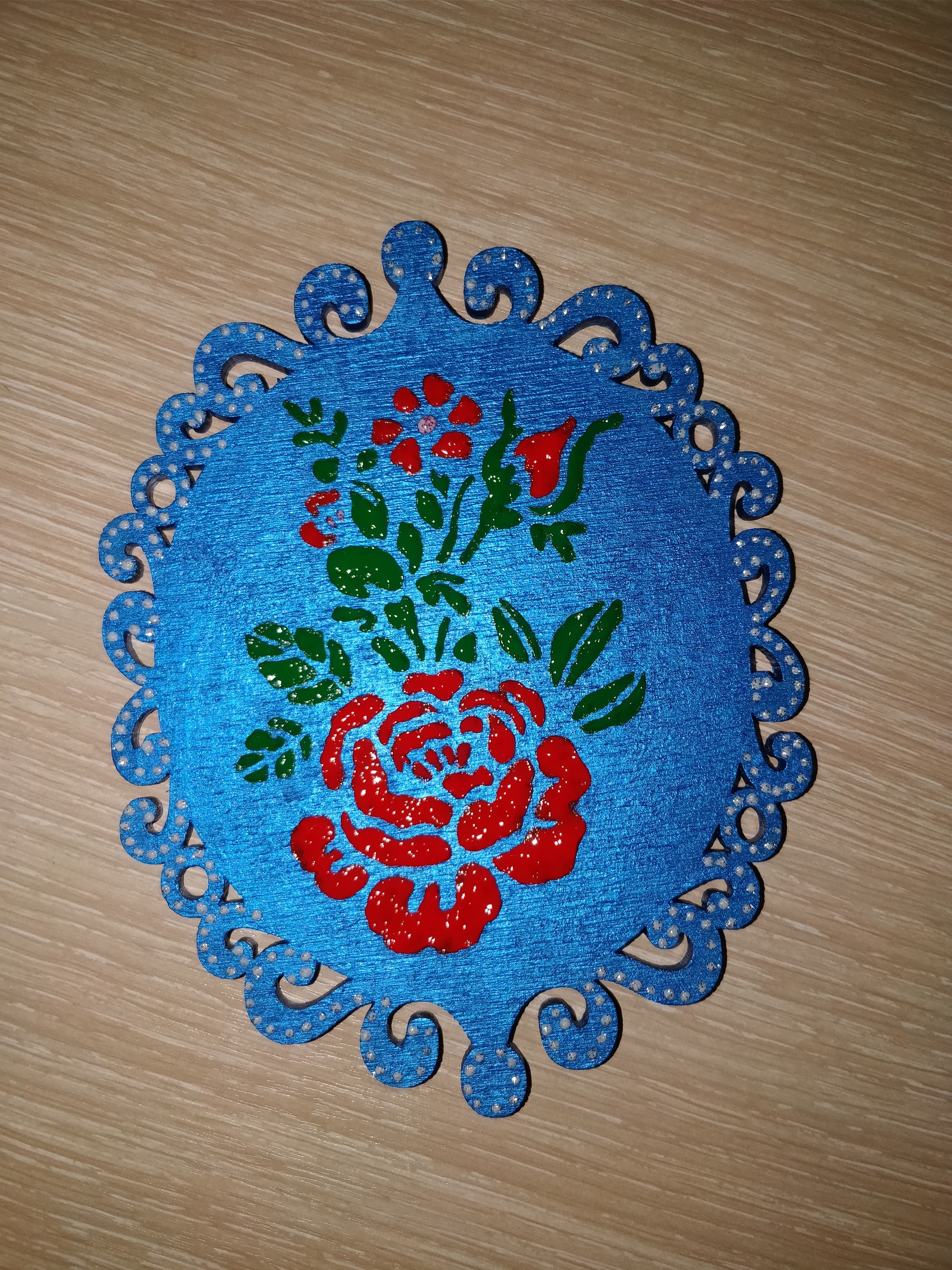 Decorating openwork oval plywood - My, Needlework, Painting on wood, Painting, Creation, Hobby, Longpost