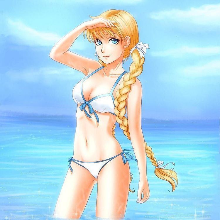 Slavya. And so different too... - Glorifying, Visual novel, Endless summer, Art, Longpost