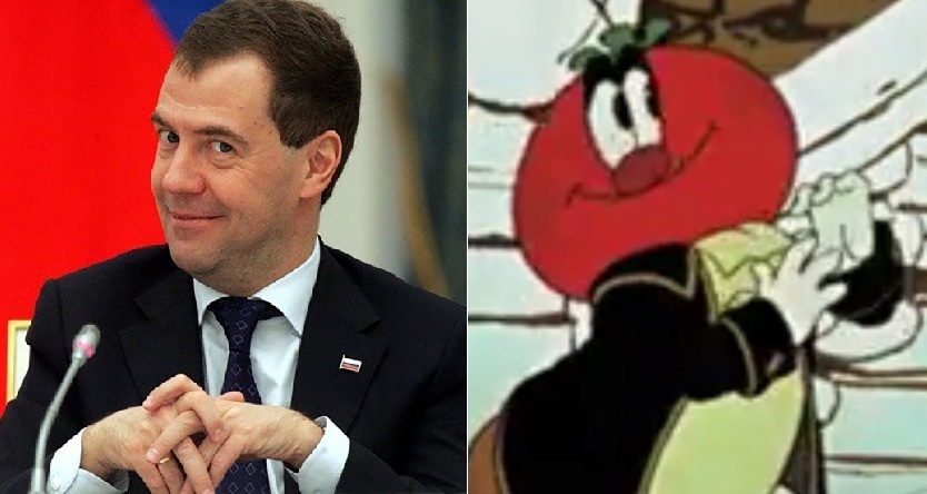 Signor tomato! - Dmitry Medvedev, Cipollino, Satire, Politics