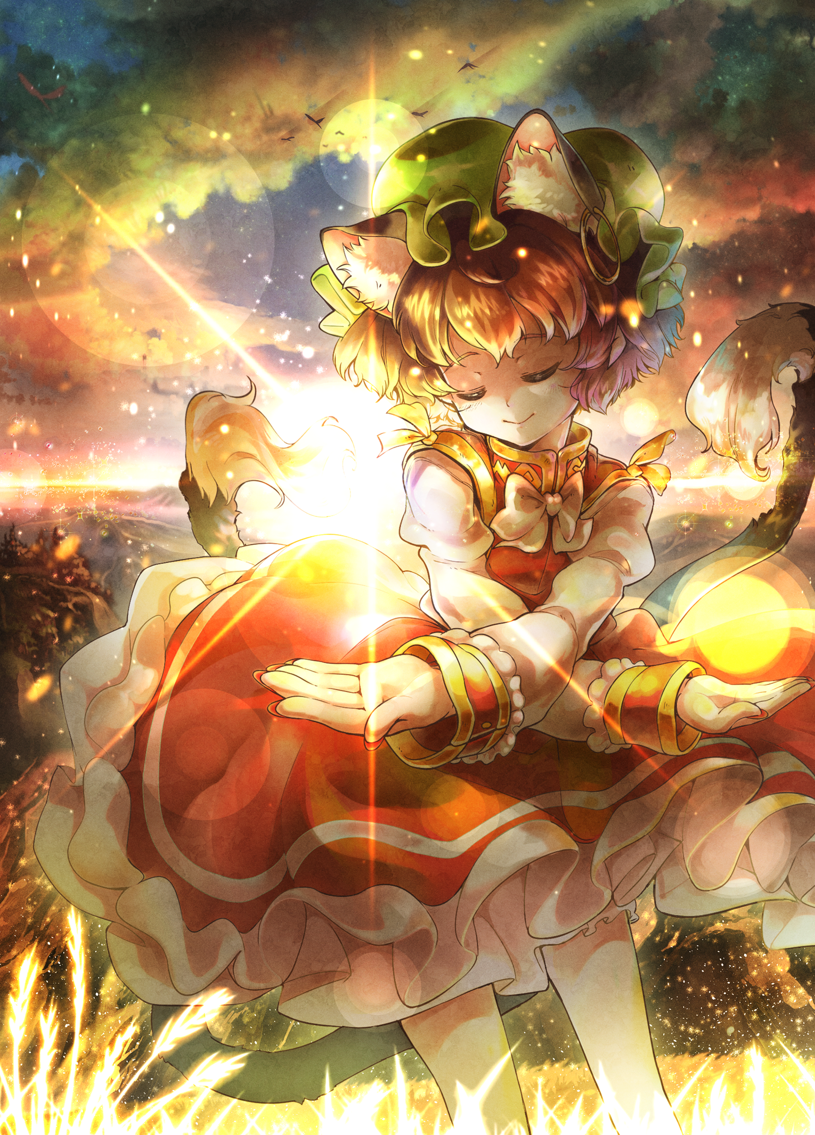 Chen - Touhou, Тохо, Anime Art, Аниме, Не аниме, Chen, Im, Chen (Touhou)