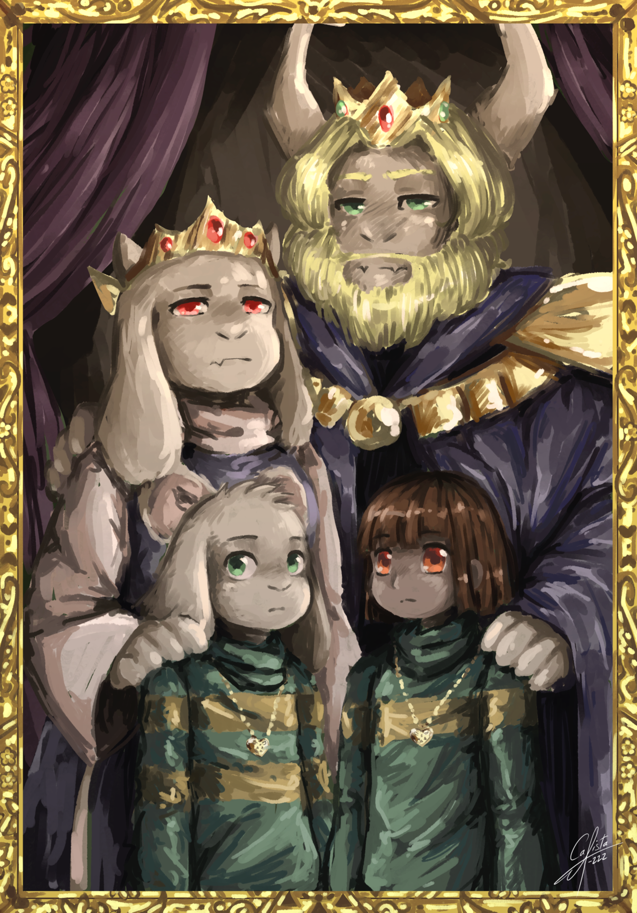 The Royal Family. - Undertale, Chara, Asriel, Toriel, Asgore, Art