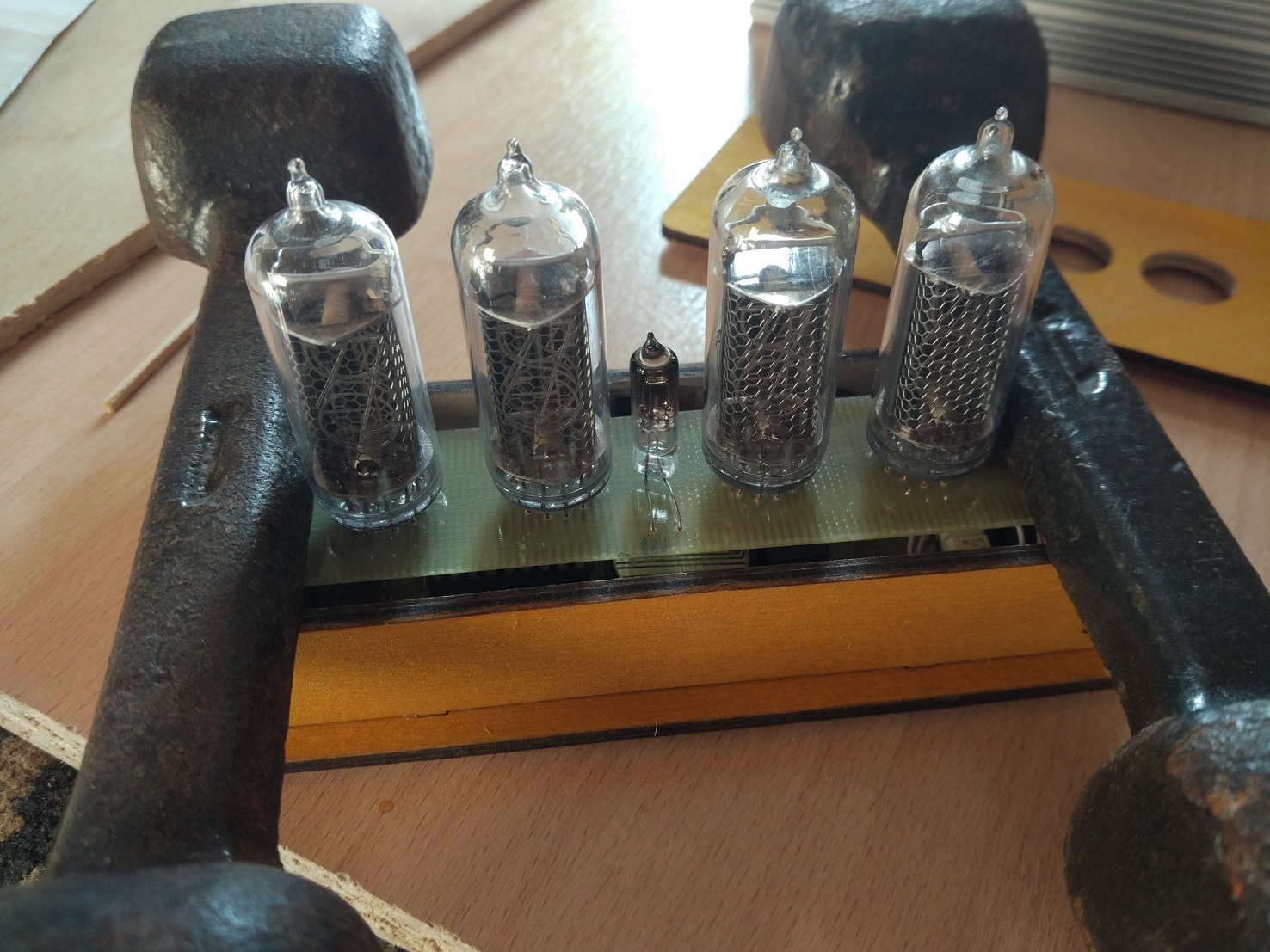 UPD: Nixie clock for 4 IN-14 Eliza - now in the case - My, Nixie, Lamp clock, Лампа, Nixie clock, Longpost