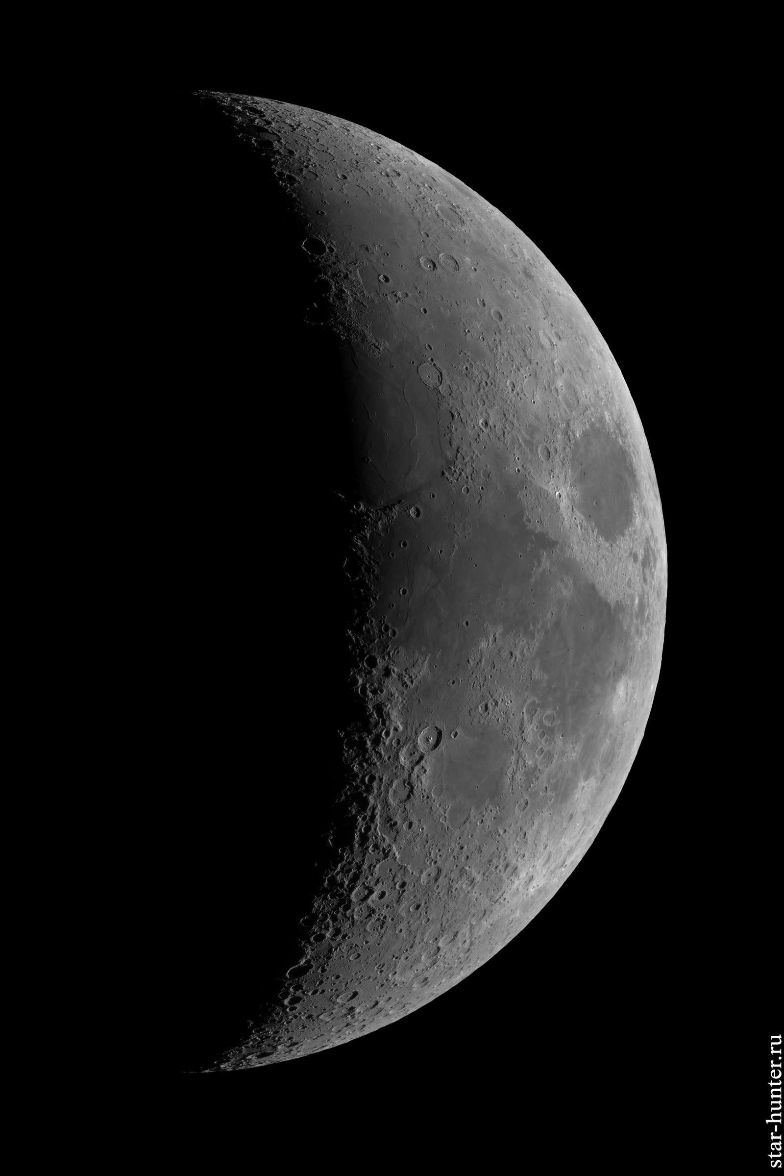 Moon in high resolution, February 21, 2018. - My, moon, Astrophoto, Astronomy, Space, Crater, Starhunter, Anapadvor