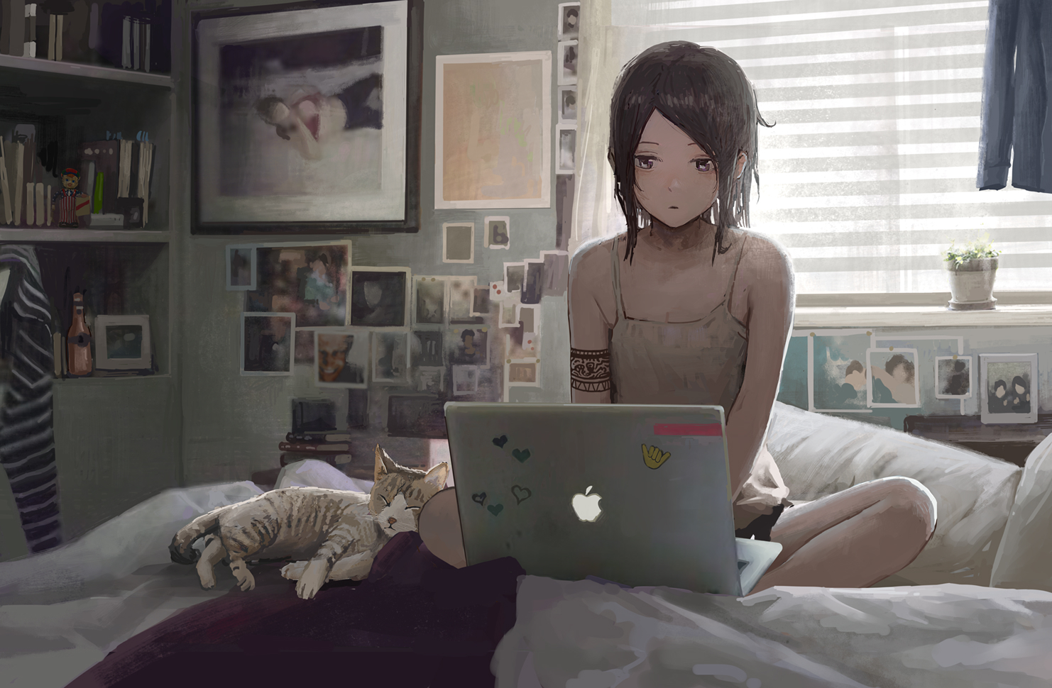 MacBook - Anime art, Anime, Anime original, Tomiya