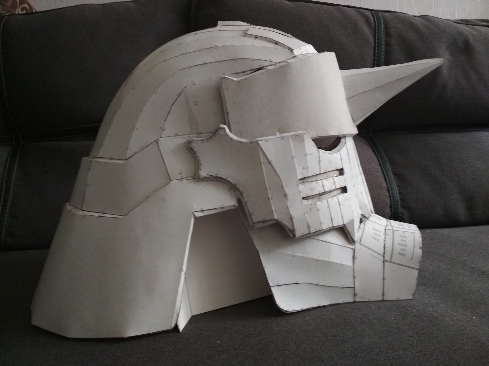 Alphonse Elric helmet - My, Papercraft, Fullmetal alchemist, , , Helmet, Paper, Pepakura, A week