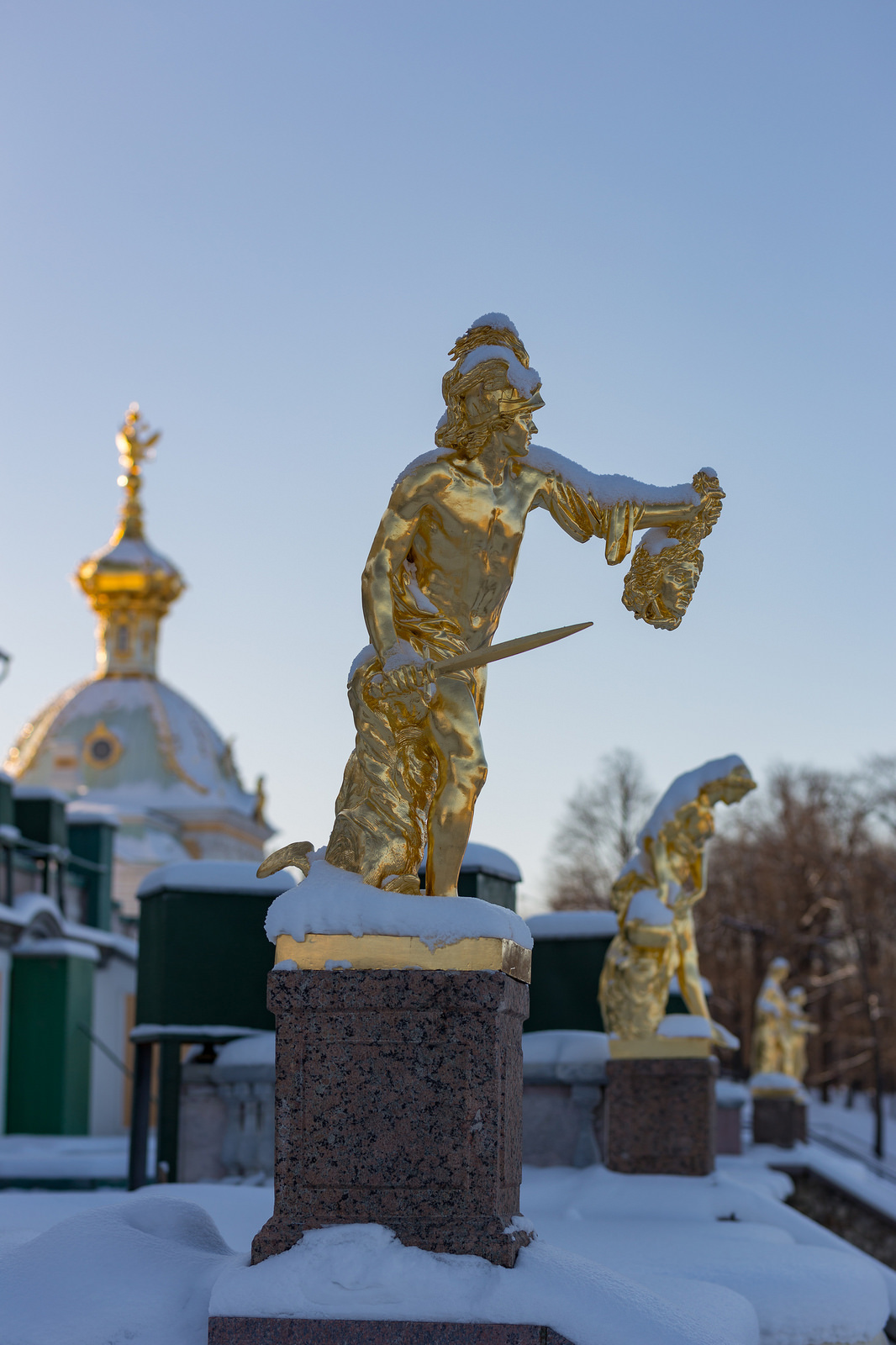 Поездка в Петергоф - Моё, Петергоф, Зима, Длиннопост, Санкт-Петербург, Архитектура, Снег