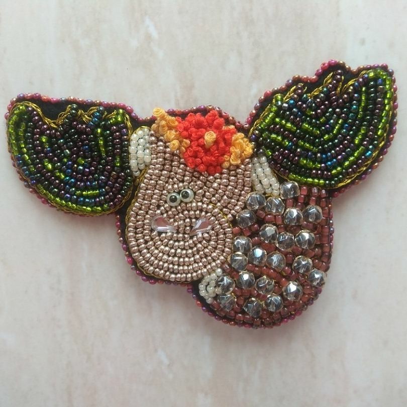 Handmade - My, Brooch, Handmade, With your own hands, Needlework without process, Longpost