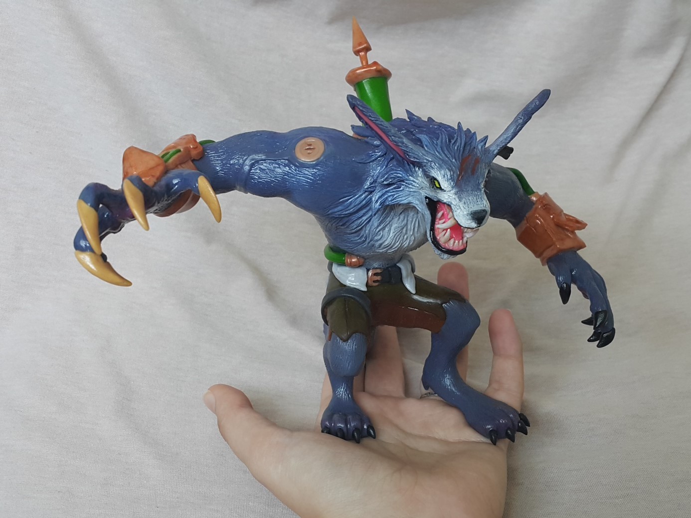Warwick based on the game League of Legends - My, League of legends, Needlework without process, Warwick, Warwick, , Polymer clay, Wolf, Handmade, Longpost