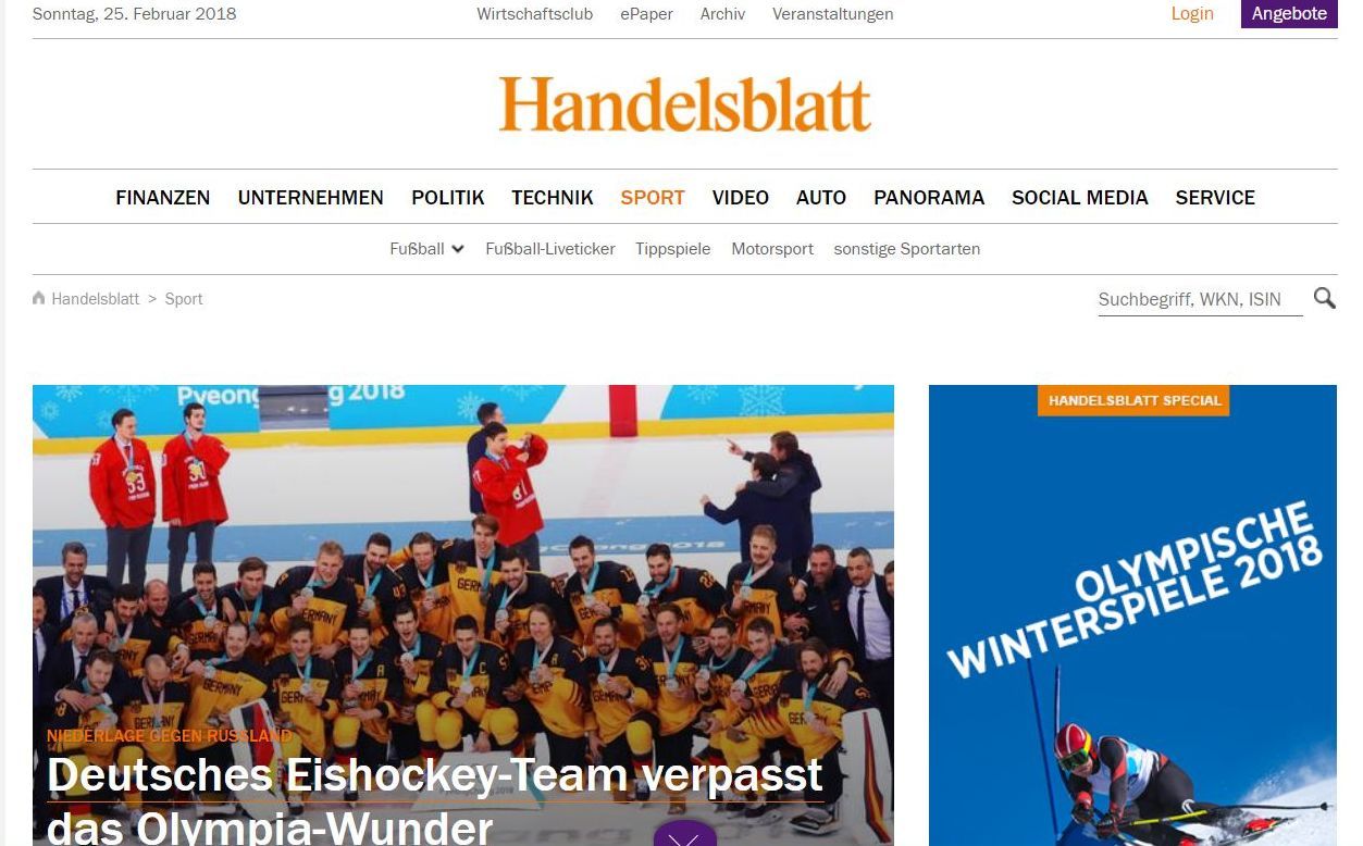 German media about the 2018 Olympics final - Hockey, Germany, The final, Longpost, Olympiad, media, Sport, 2018, Media and press