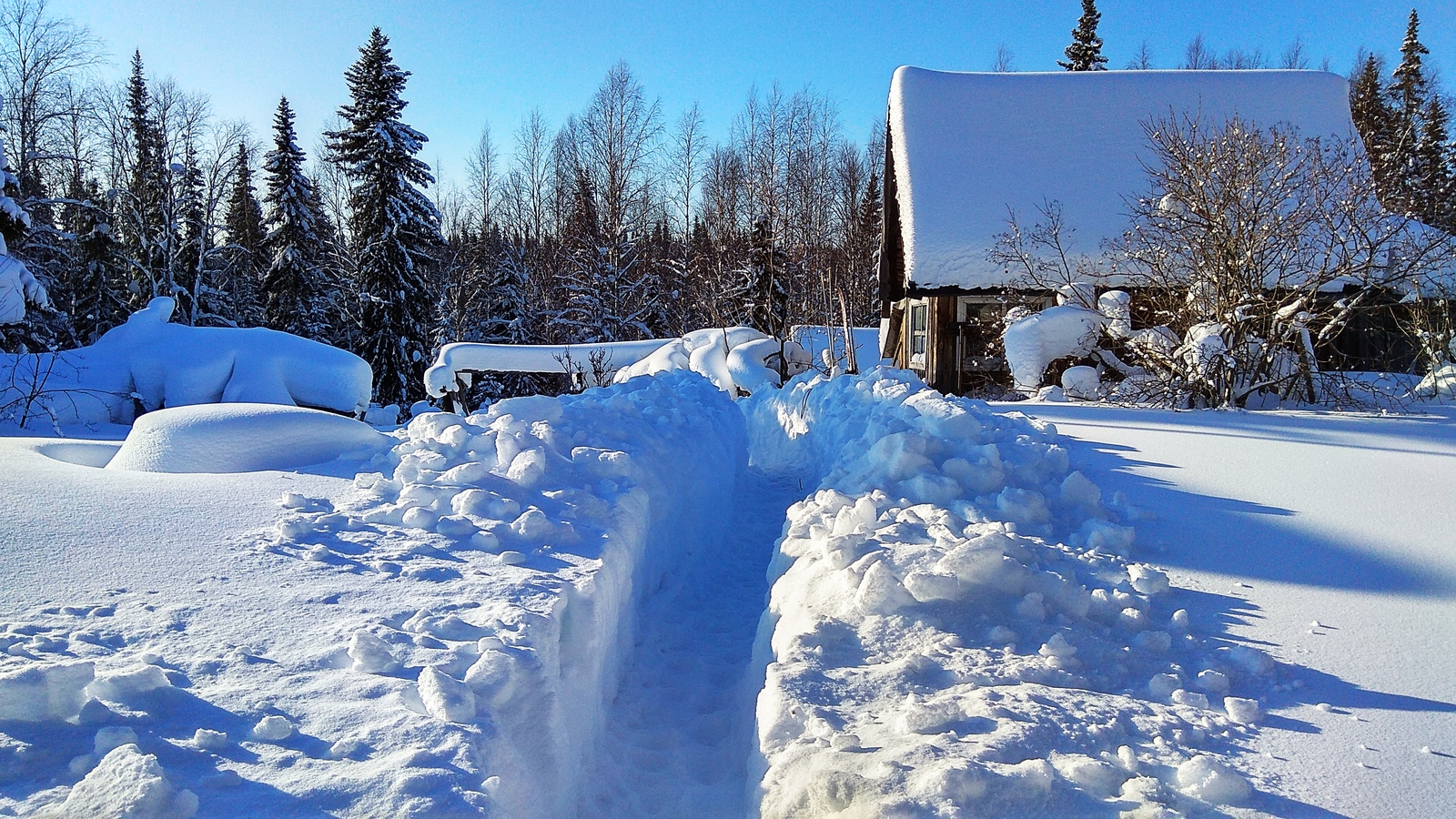 Winter road to the country - My, Longpost, Dacha, Winter, freezing, Komi, The photo, Road