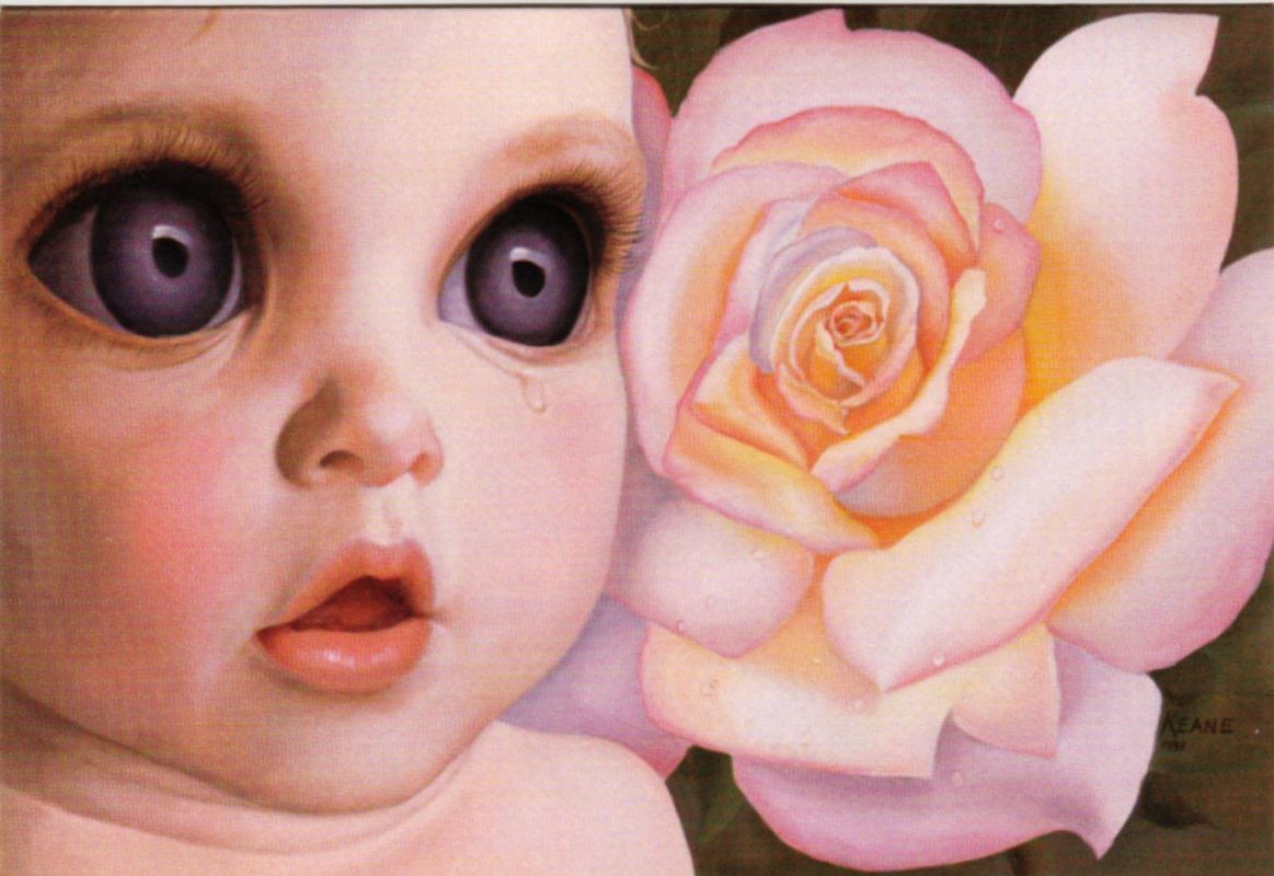 LIGHT SAD PAINTING MARGARET KEANE / MARGARET KEANE - Art, Modern Art, Margaret Keane, Longpost