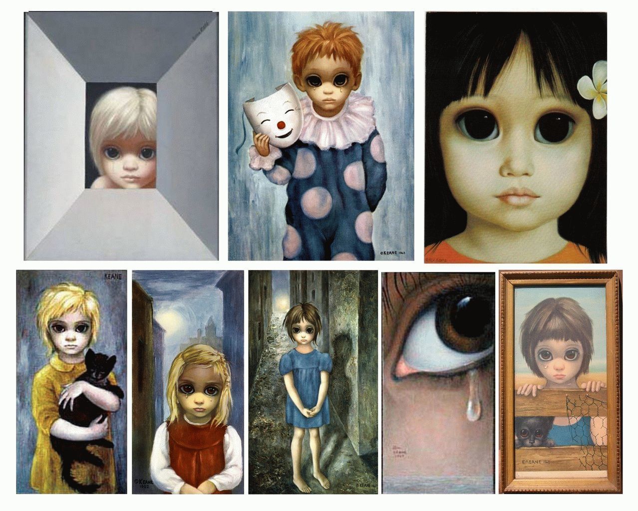 LIGHT SAD PAINTING MARGARET KEANE / MARGARET KEANE - Art, Modern Art, Margaret Keane, Longpost