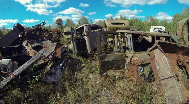 Rassokha - a cemetery of equipment in Chernobyl 2018 - My, Chernobyl, Cemetery of Machinery, Radiation, Zuo, Longpost