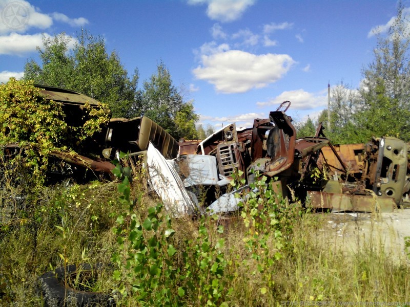 Rassokha - a cemetery of equipment in Chernobyl 2018 - My, Chernobyl, Cemetery of Machinery, Radiation, Zuo, Longpost