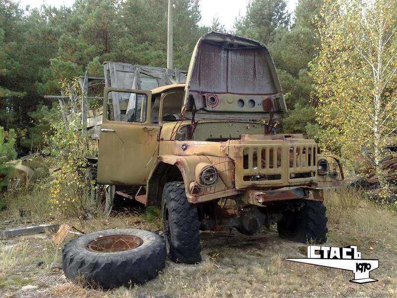 Rassokha - a cemetery of equipment in Chernobyl 2018 - My, Chernobyl, Cemetery of Machinery, Radiation, Zuo, Longpost