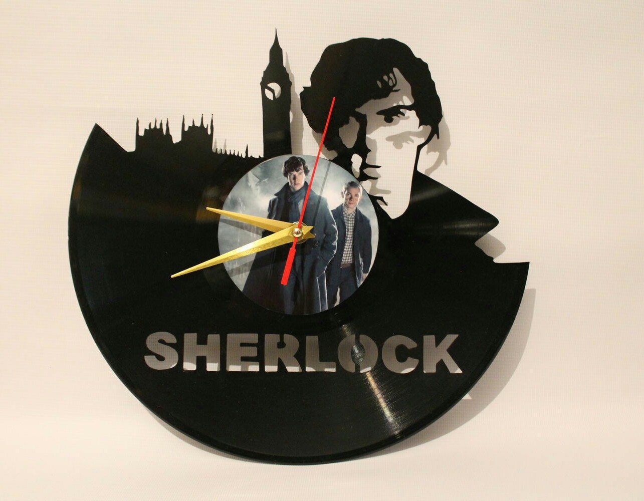 Record clock - Needlework, From the network, Sherlock Holmes, Sherlock, Benedict Cumberbatch, Plate, Creation, Clock