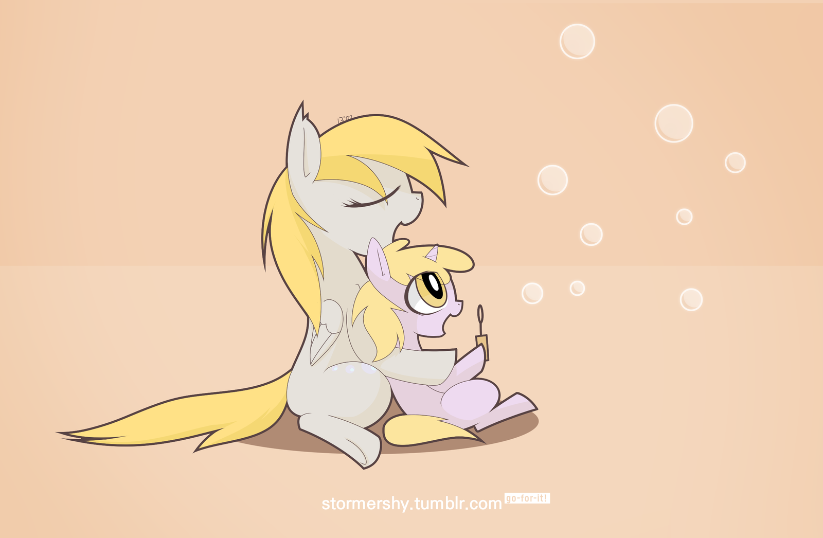 Tired Mom's Day - Derpy hooves, Dinky Hooves, My little pony