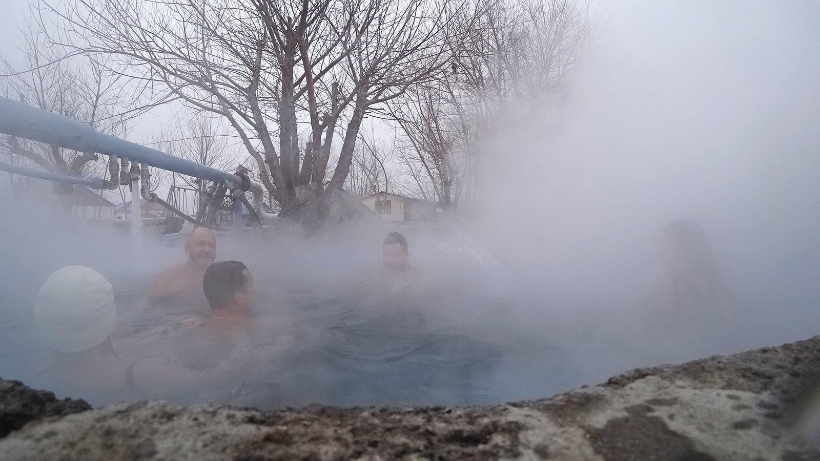 We bathe in warm mineral water. Chunja region. The hot springs. Kazakhstan. (Photo, Video) - My, Chunja, The hot springs, Kazakhstan, Almaty, Video, Movement is life, Nature, Water, Longpost