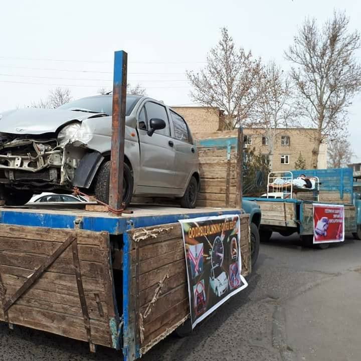 Demonstration action for motorists in Fergana. - Stock, Auto, Fergana, Uzbekistan, Doll, Longpost