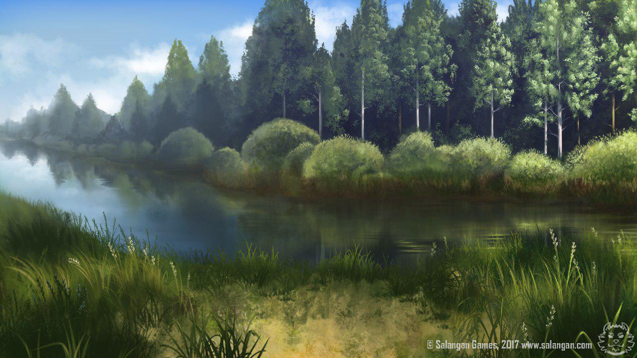 Artwork for the visual novel - My, Visual novel, , Gamedev, Indie, Инди, Indie game, Background, Digital drawing