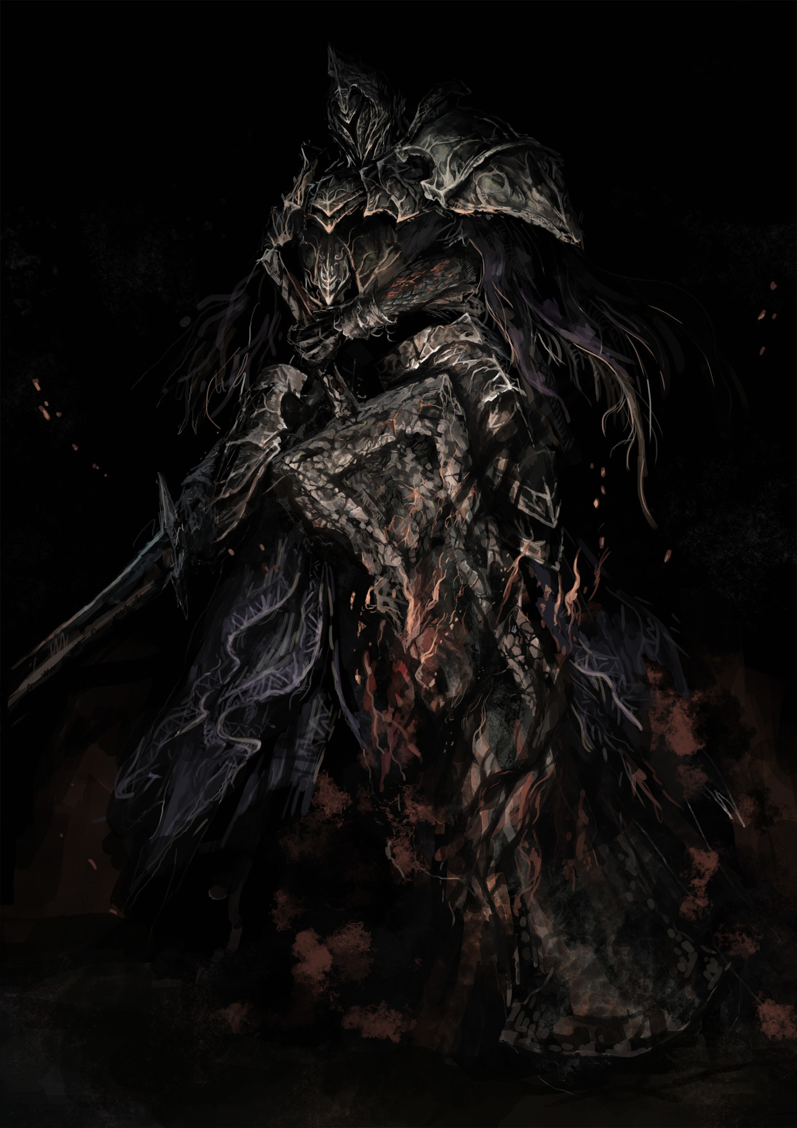 Reime, Smoke Knight - Dark souls, Dark souls 2, Smoky Knight, Boss, Art