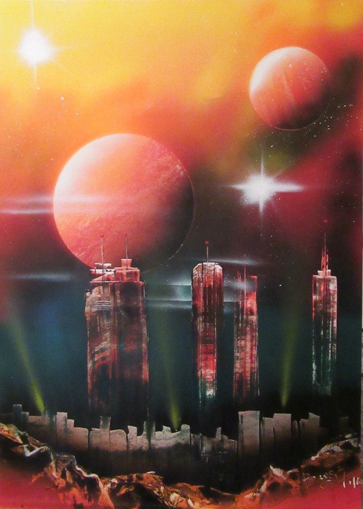 An artist named Neighbor Vladimir - Space, Art, Space fiction, Modern Art, Other planet