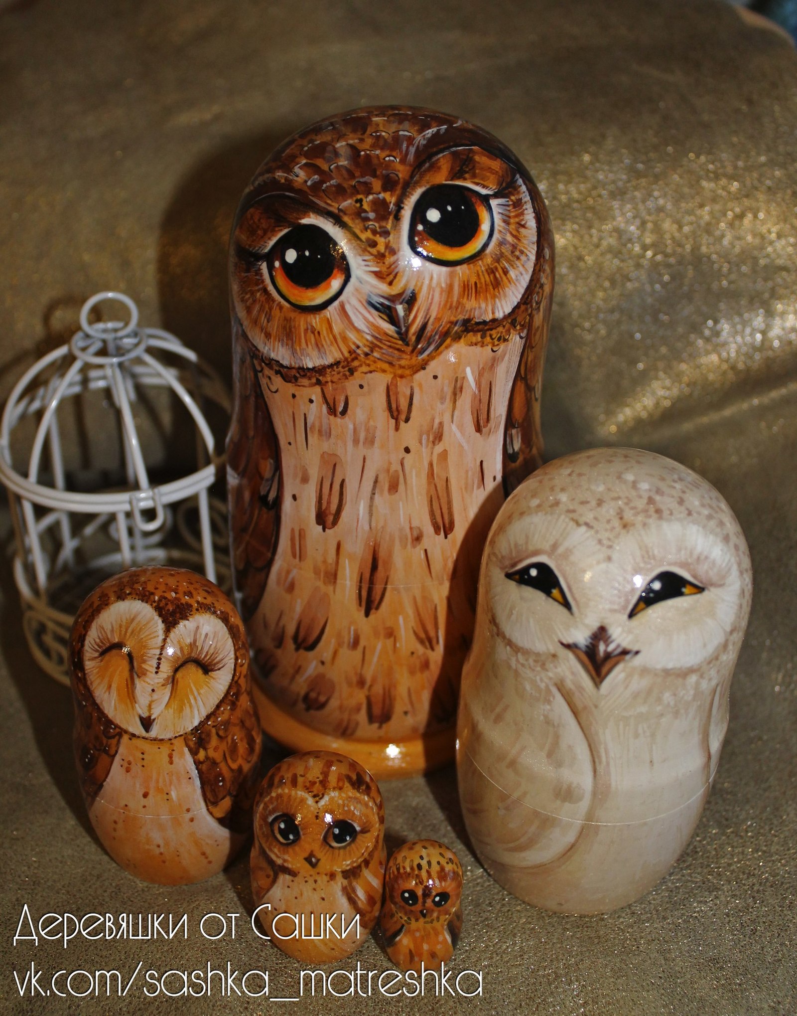 Owl nesting post - My, Needlework without process, Matryoshka, Pieces of wood from Sasha, Handmade, Owl, cat, Longpost