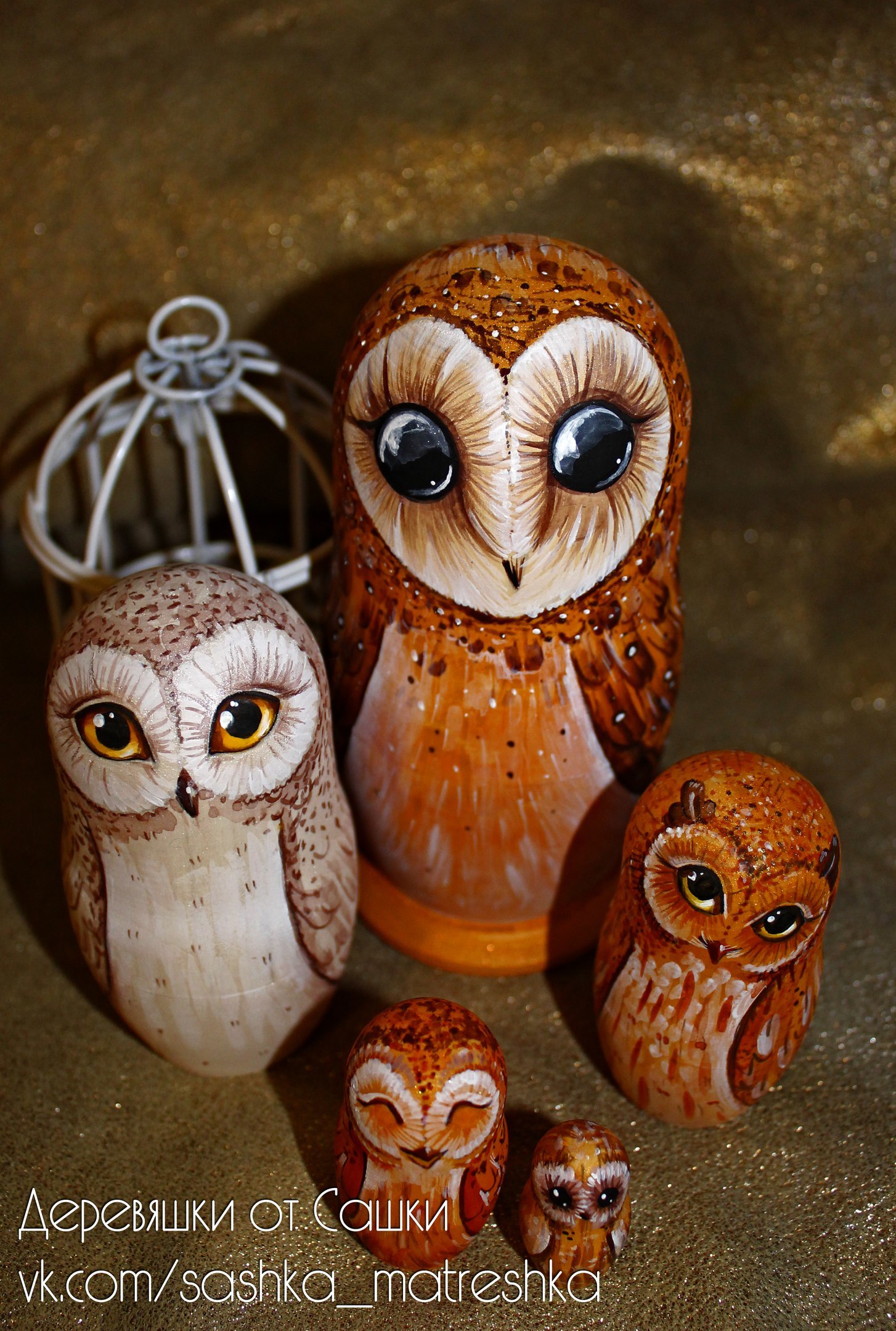 Owl nesting post - My, Needlework without process, Matryoshka, Pieces of wood from Sasha, Handmade, Owl, cat, Longpost