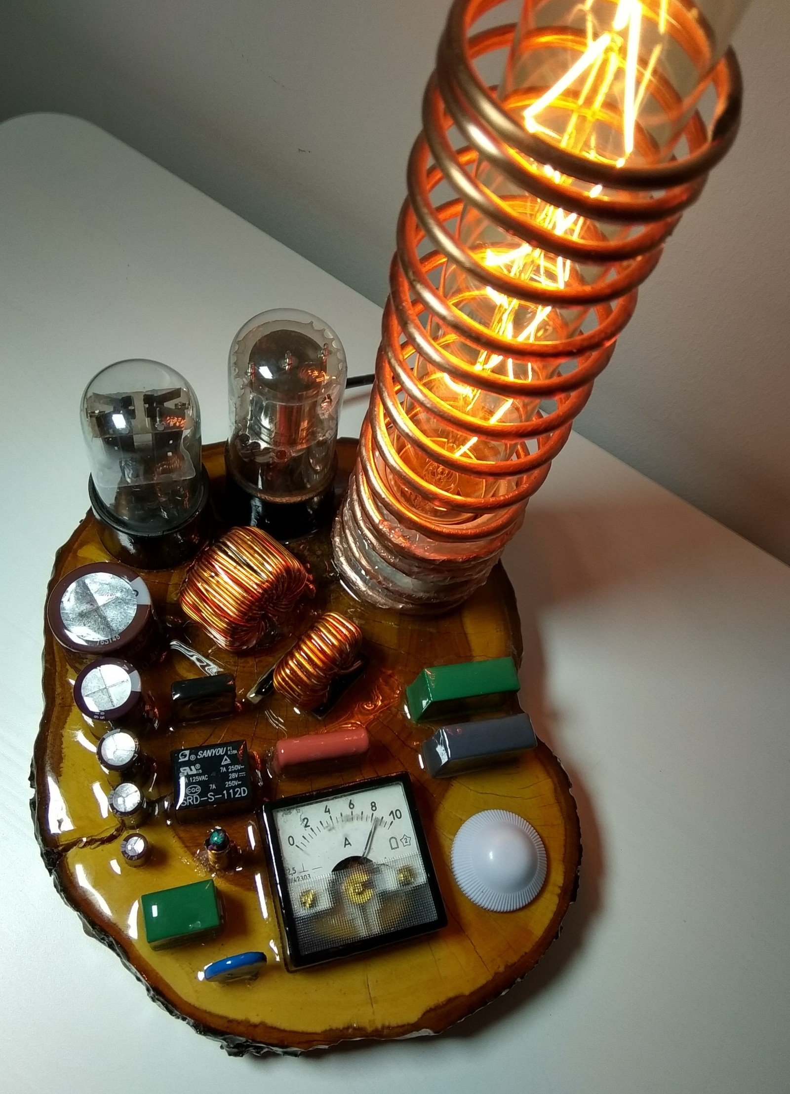 HZCH-12 v 2.0 - My, Xs, Needlework without process, Lamp, Decor, Garage Art, Cherry, Edison's lamp, Longpost
