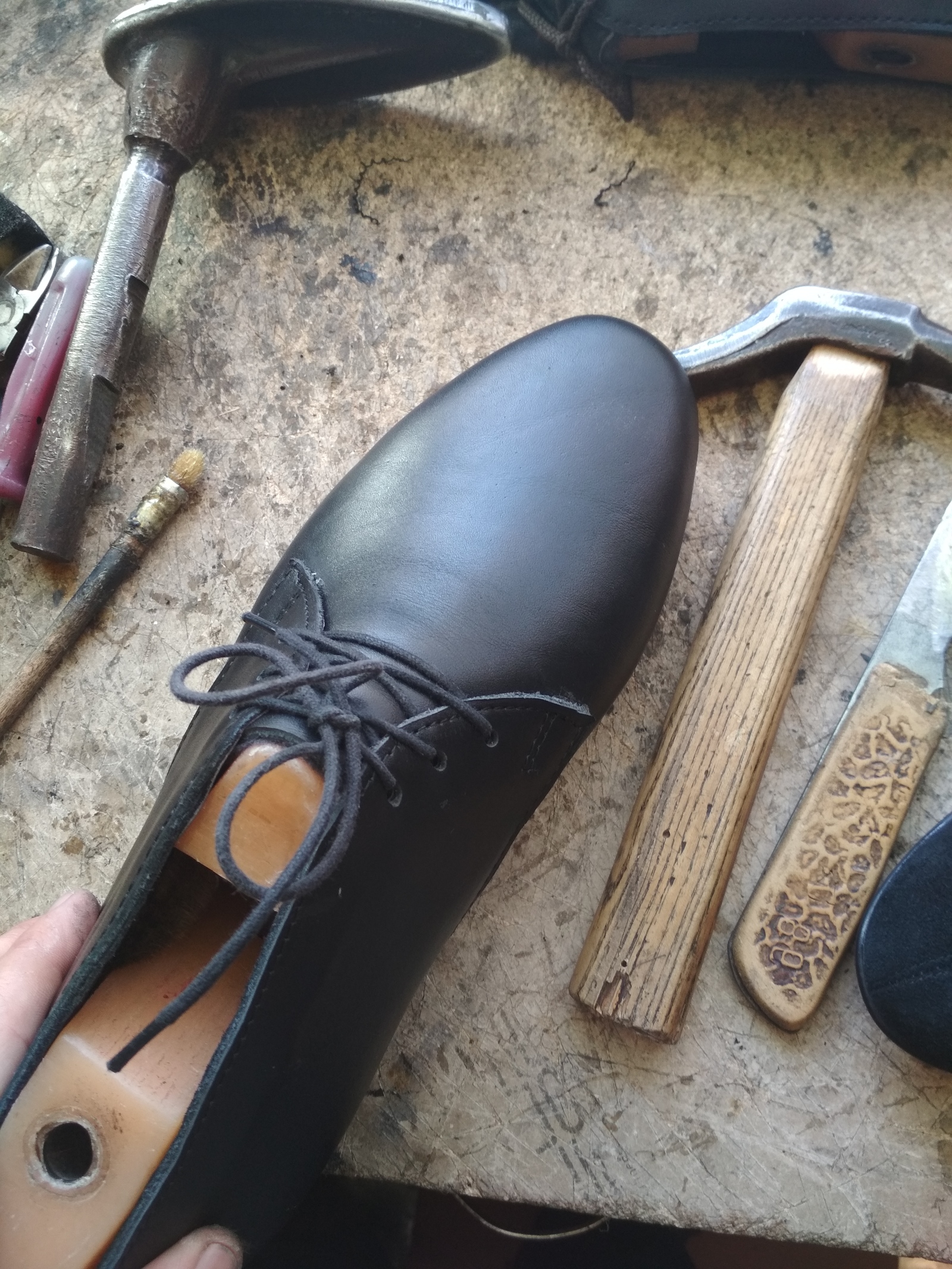 Shoemaker's Baptism or My First Pair - My, Shoes, Master, Self-development, Homemade, Longpost