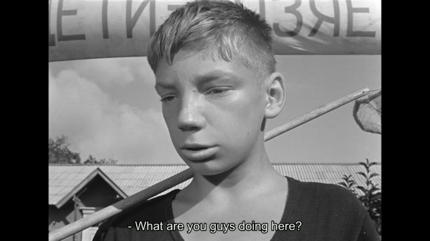 Learning English with a boy with a net - Soviet cinema, Storyboard, English language, Subtitles, Boy