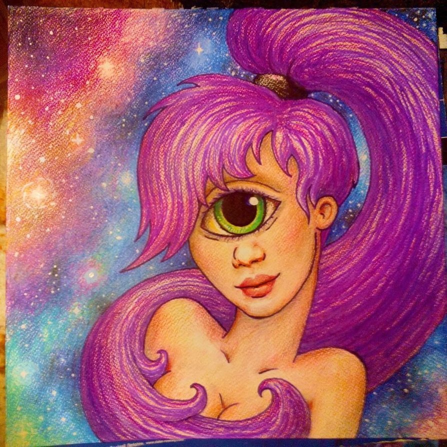 Leela - My, Drawing, Turanga Leela, Space