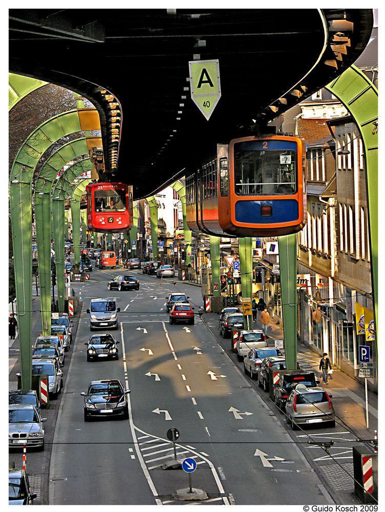 Wuppertal cableway, Germany - Wuppertal, Germany, The photo, , Road