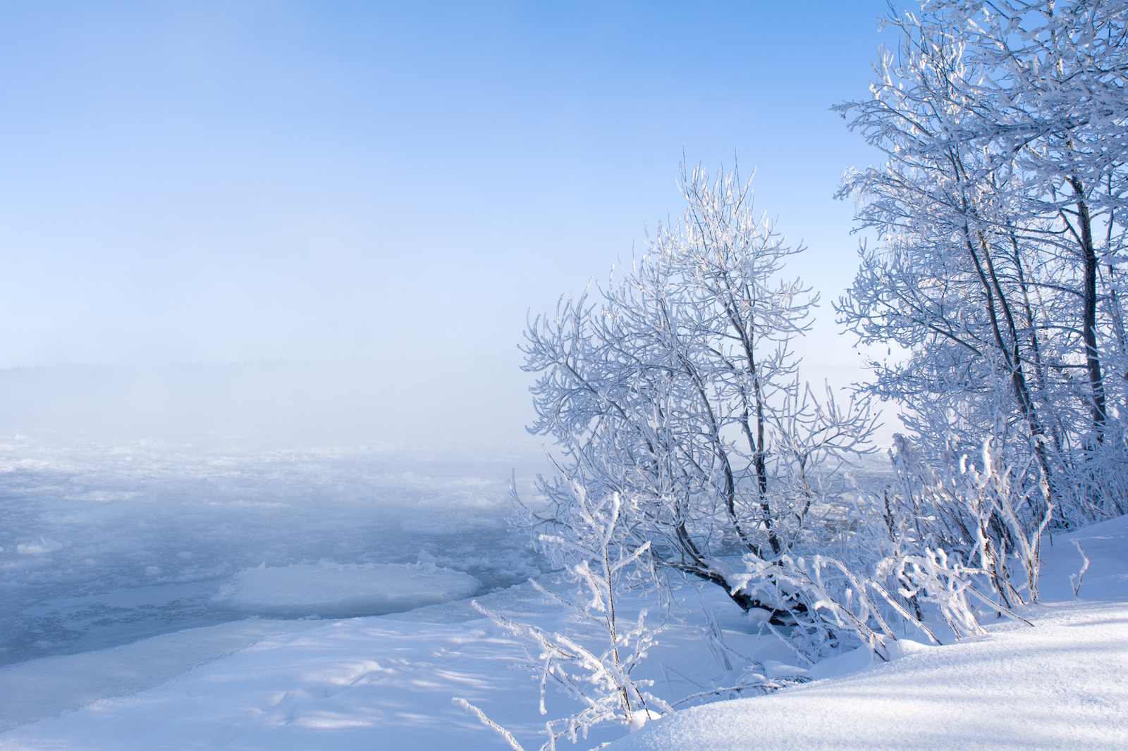 Losevsky threshold - My, Nature, The photo, River, Lake, Beginning photographer, Winter, Water, Leningrad region, Longpost