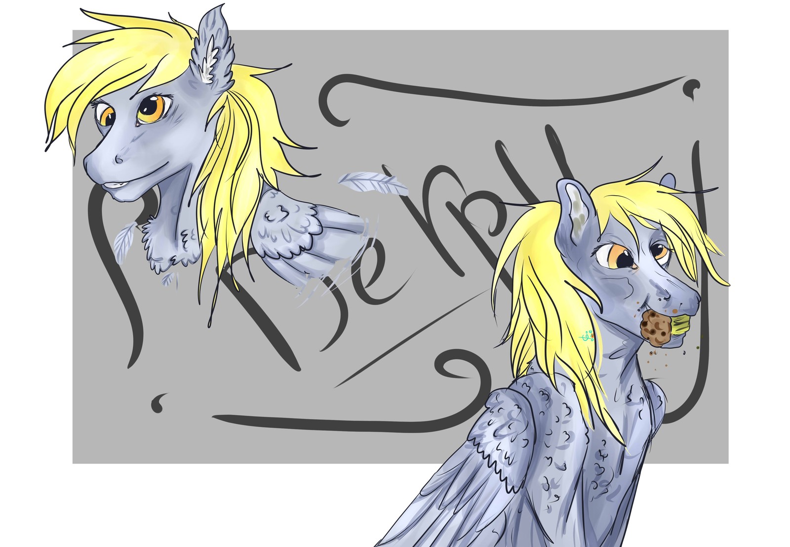 won a heart - My, Derpy hooves, My little pony, PonyArt, Pony, Fan art, Art, , Love