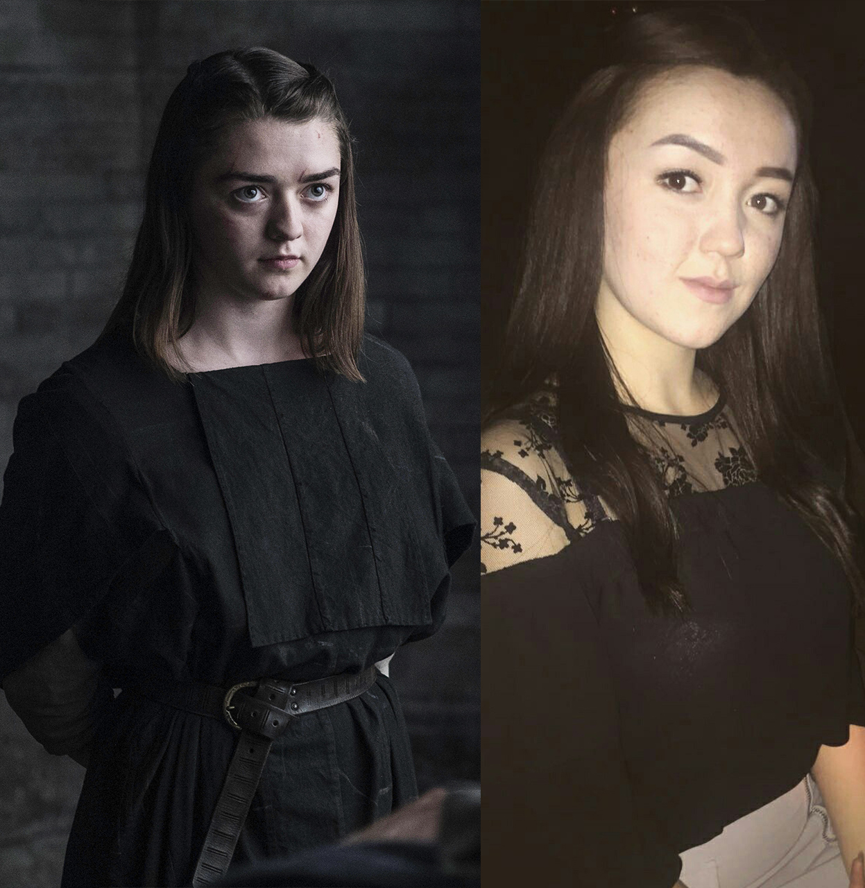 Aria Stark and Kazashka - My, Similarity, Game of Thrones