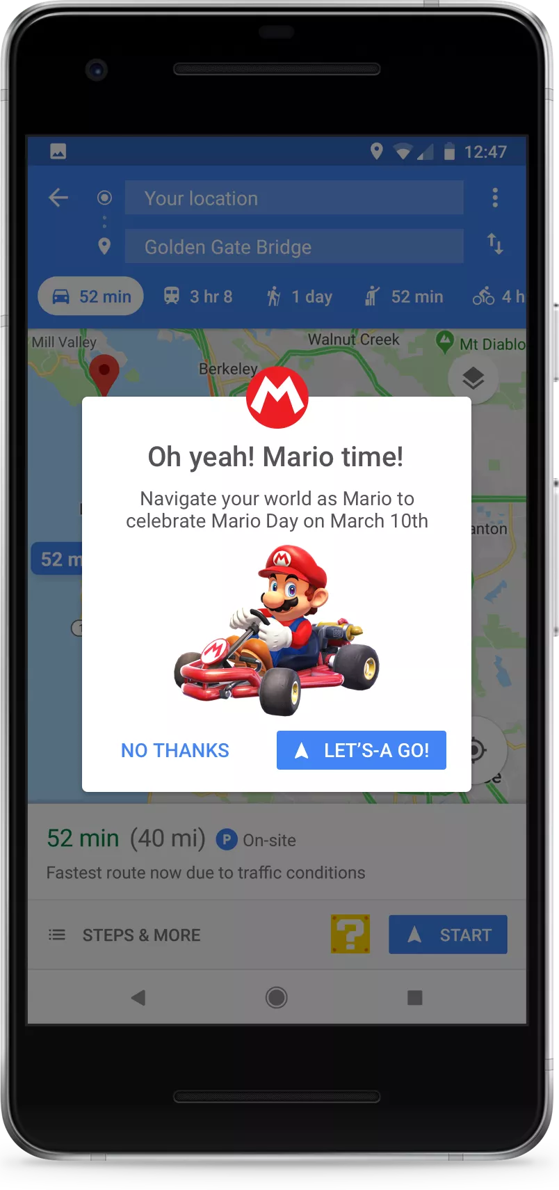 Google added plumber Mario to their maps for a week - Google, Super mario, IT, Android, Google maps, Longpost