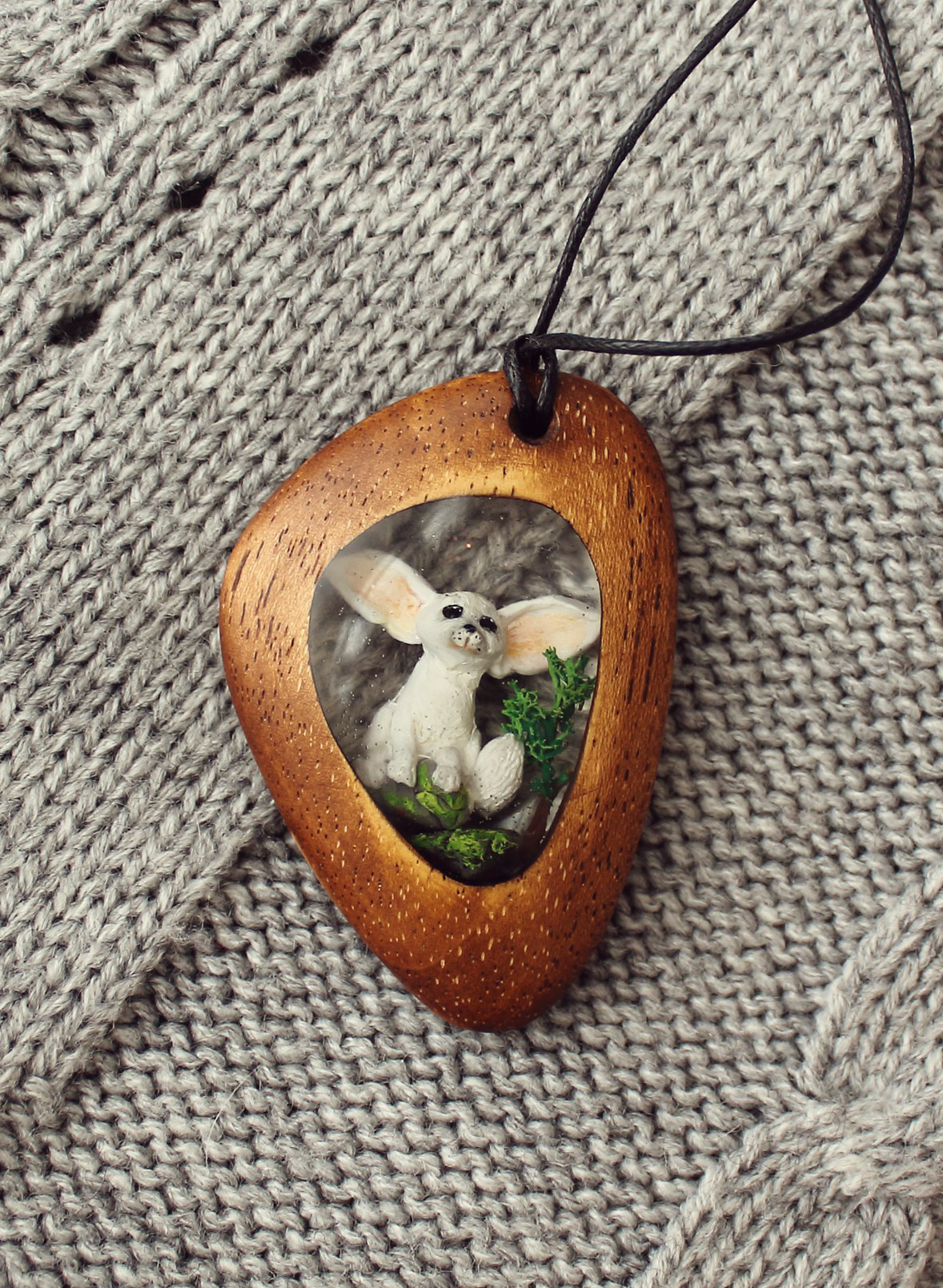 Fenech, an owl and a couple of blanks) - My, My, Handmade, Pendant, Fenech, Owl, Fox, Needlework, With your own hands, Longpost