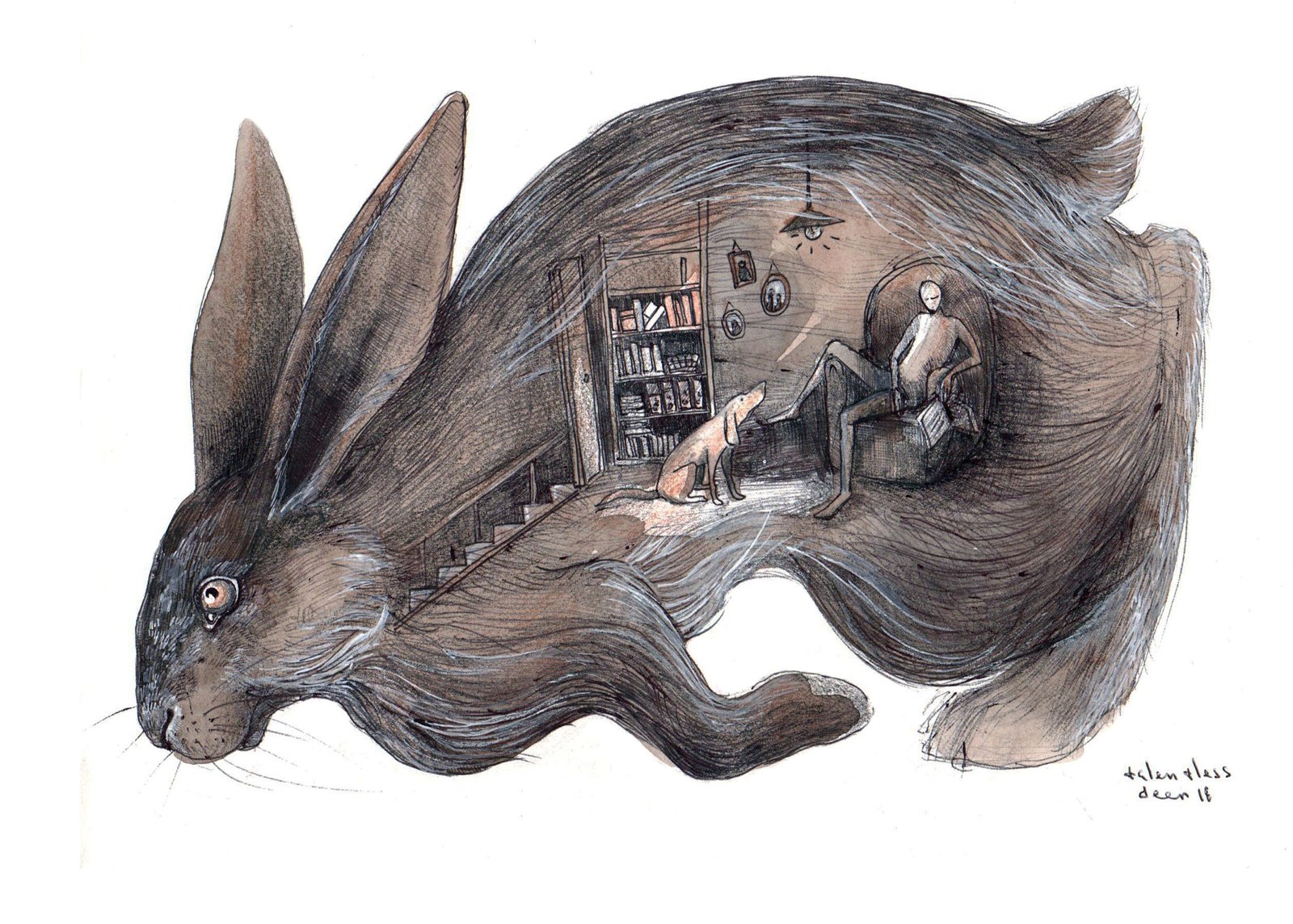 Нора зайца рисунок
