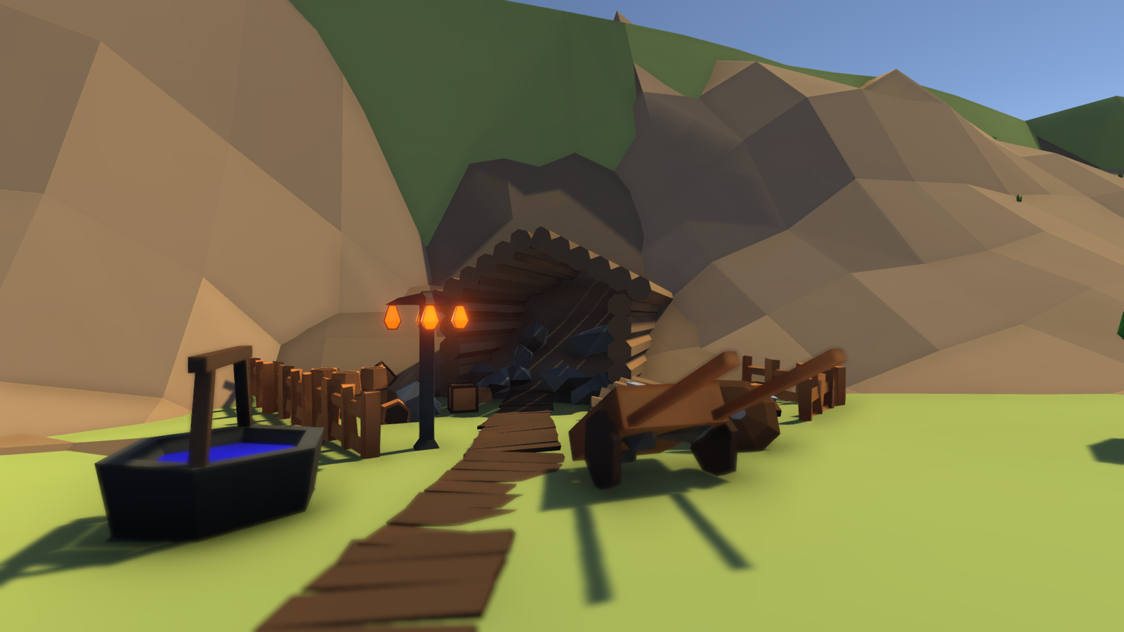 low poly village - My, My, Low poly, Unity, Unity3d, Lowpolyart, Longpost