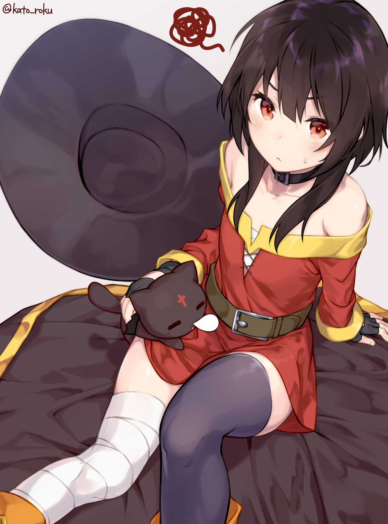 Anime Art №1315 - Anime, Anime art, Konosuba, Chomusuke, Megumin