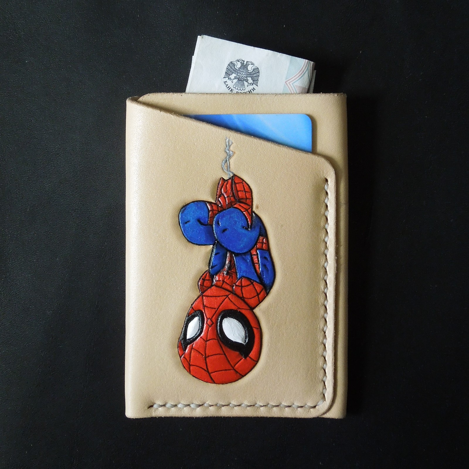 Superhero holders - My, Leather, Handmade, Marvel