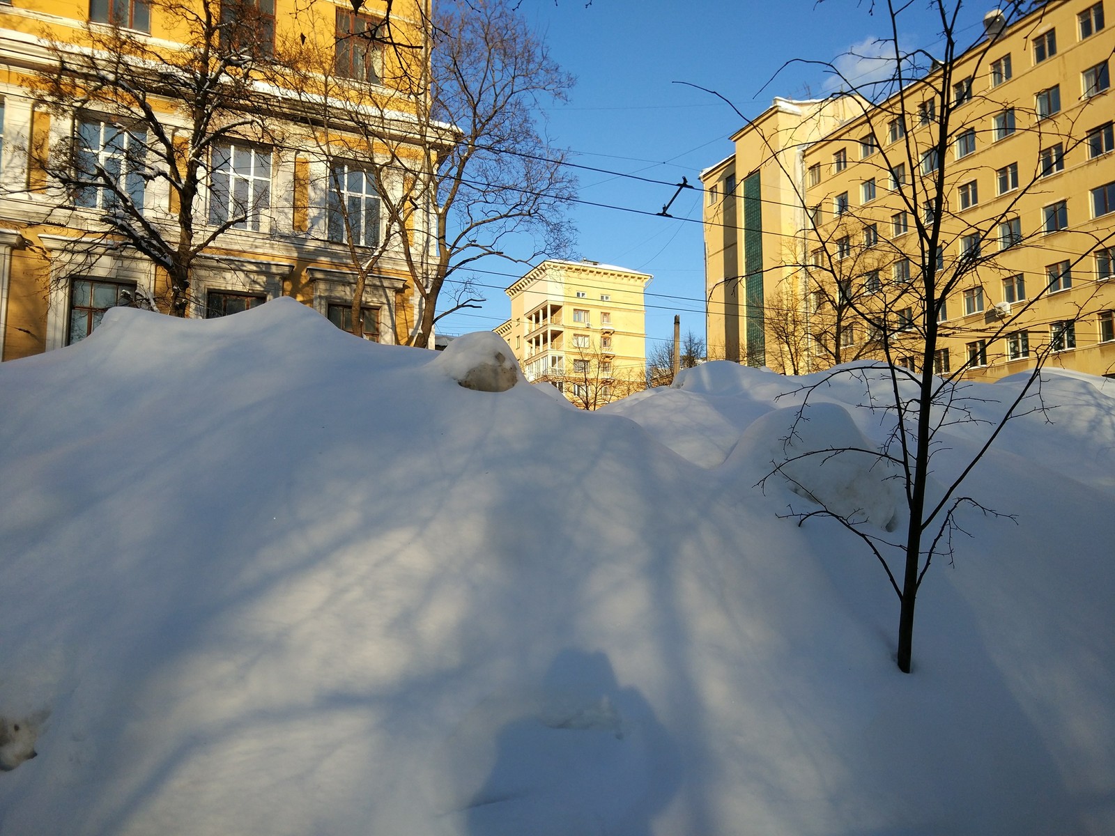 About snow removal .. center of Moscow - Moscow, RSUH, Snow, Winter, Utility services, Longpost