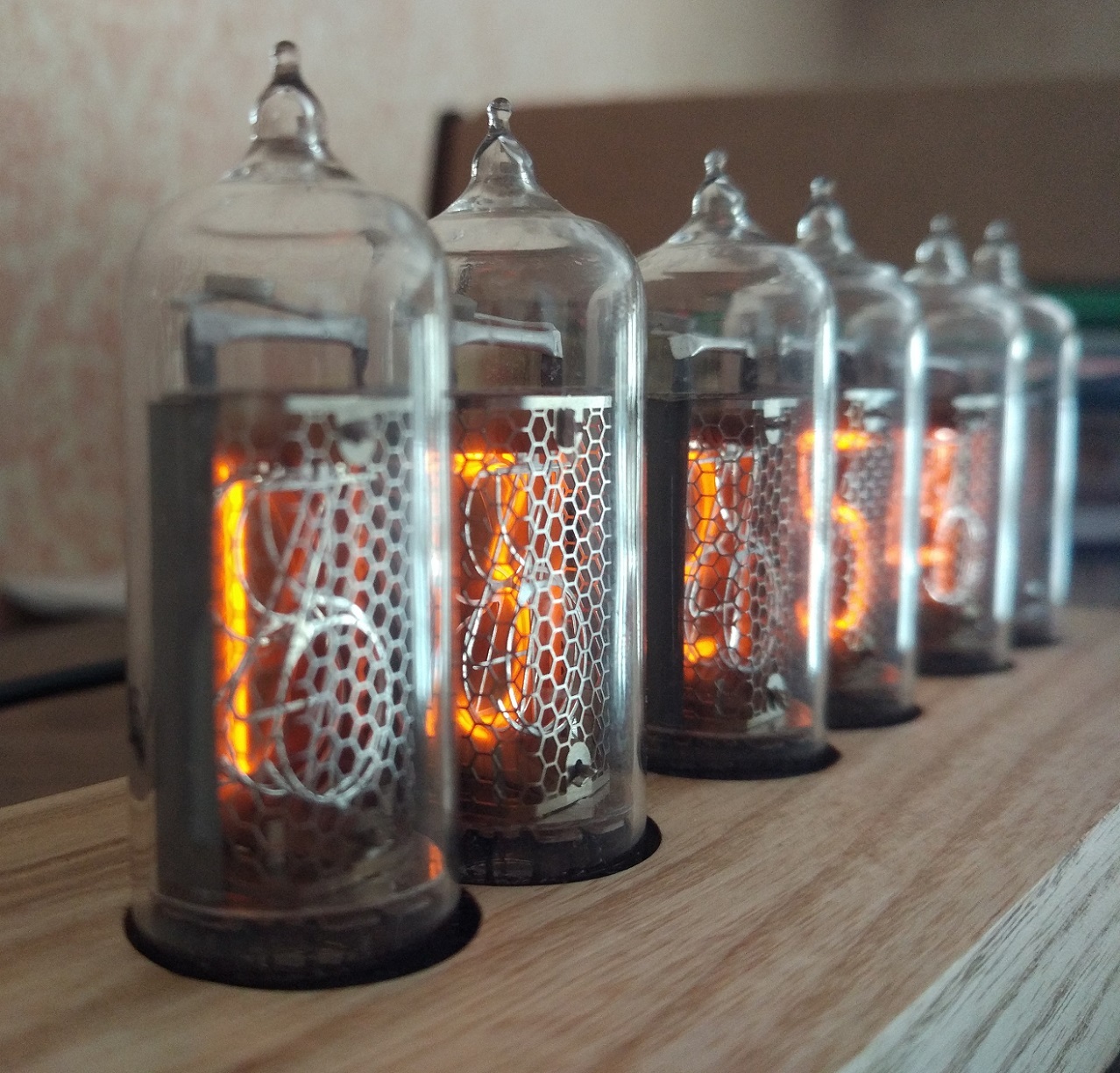 Ещё одни часы Никси на 6 лампах ИН-14 - Моё, Никси, Ламповые часы, Nixie clock, Лампа, Длиннопост