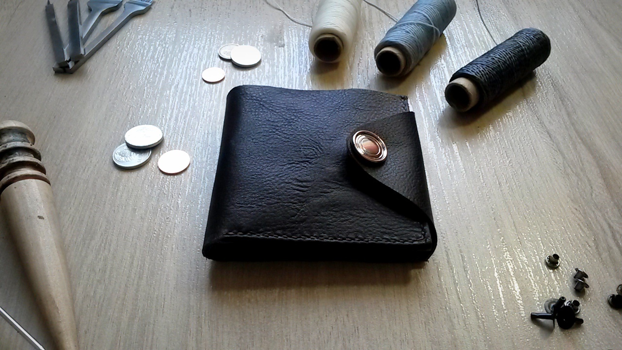 Men's wallet and cardholder - My, Purse, Handmade, Leather craft, Cardholder, , My, Leather, Longpost