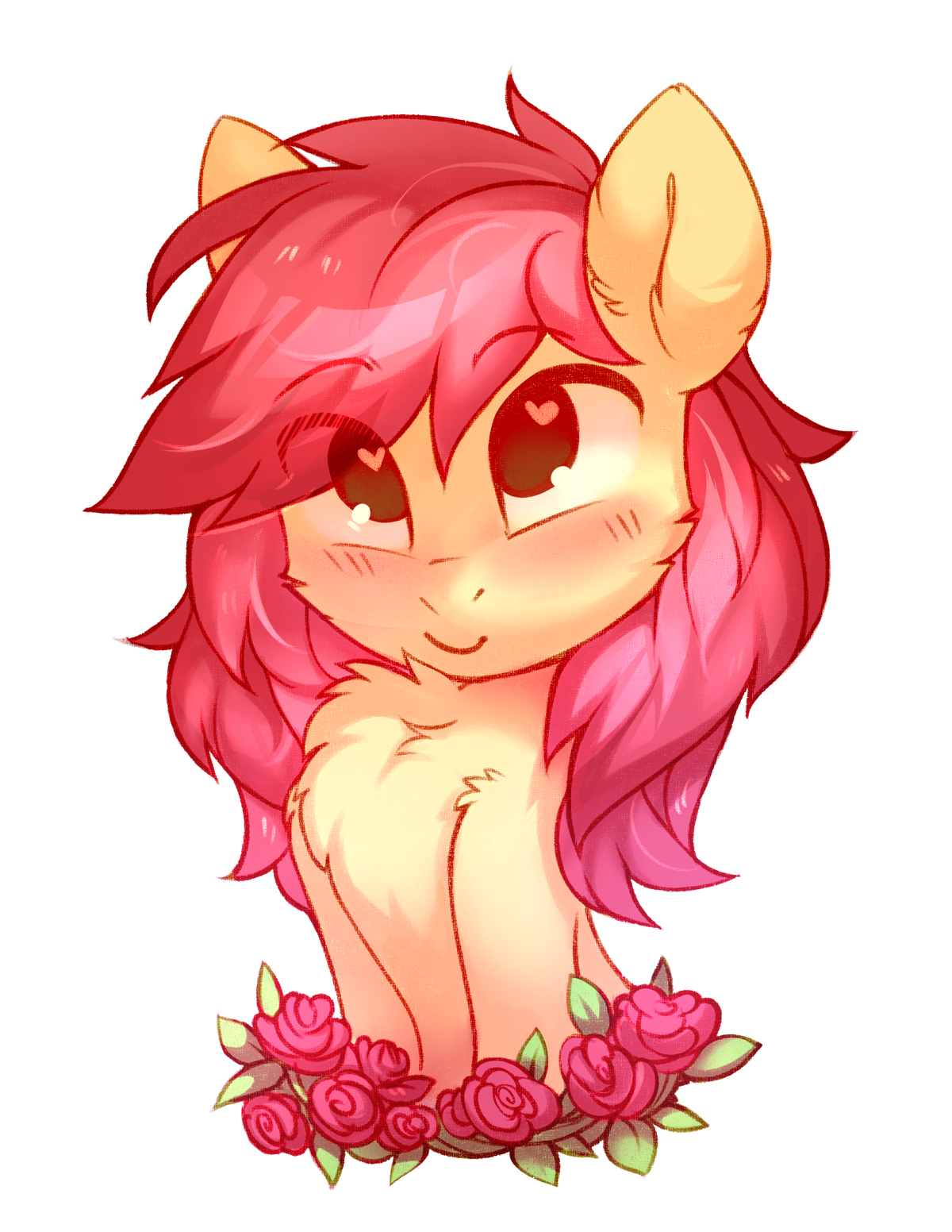 Pony with roses - My little pony, Roseluck, Portrait, the Rose, PonyArt, Lispp