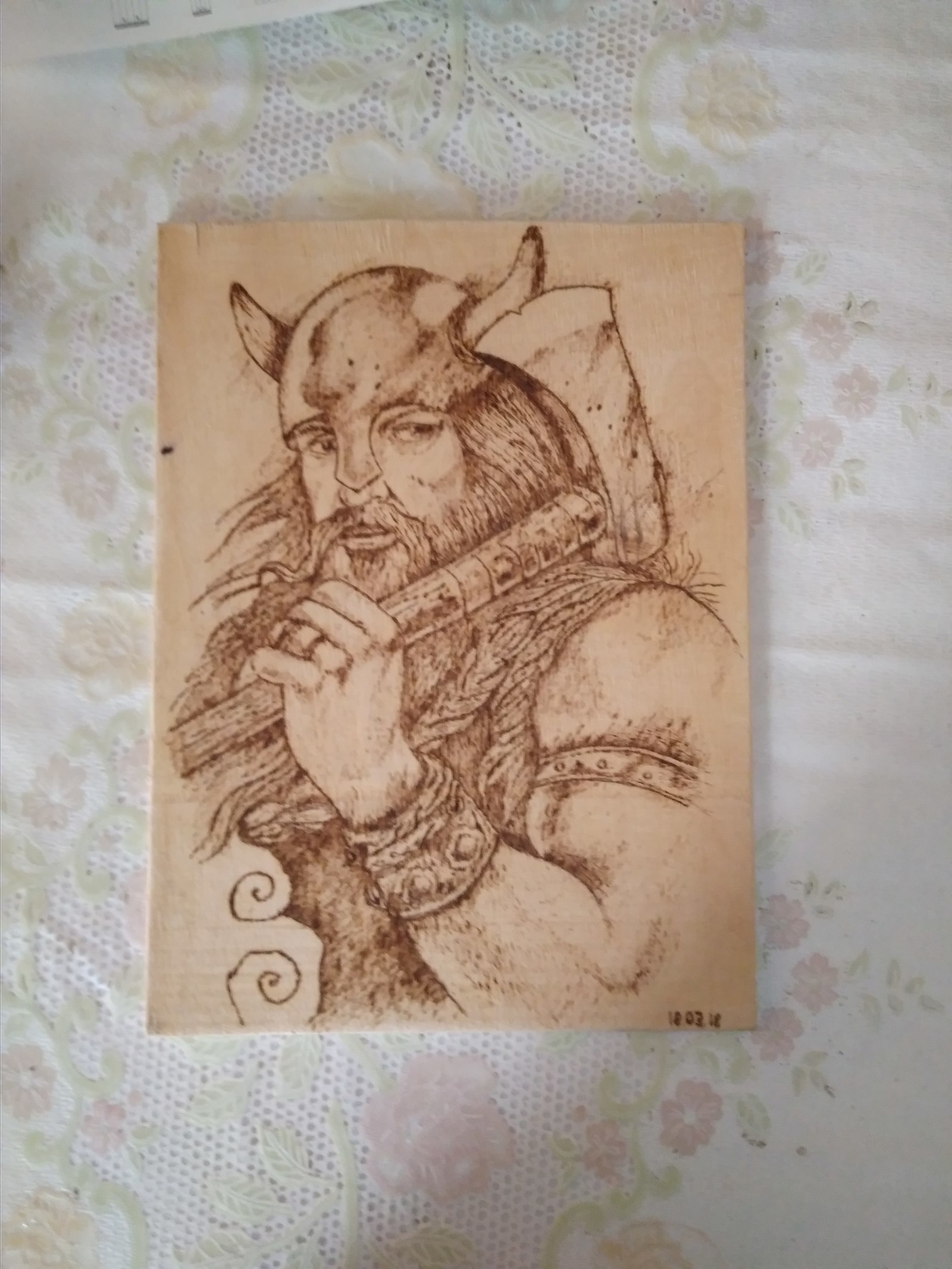 Woodburning - My, Pyrography, Burning out, Викинги, Longpost